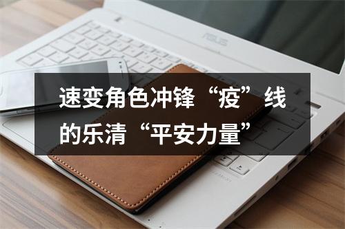速变角色冲锋“疫”线的乐清“平安力量”