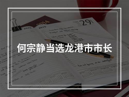 何宗静当选龙港市市长