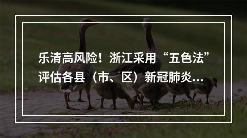 乐清高风险！浙江采用“五色法”评估各县（市、区）新冠肺炎疫情风险