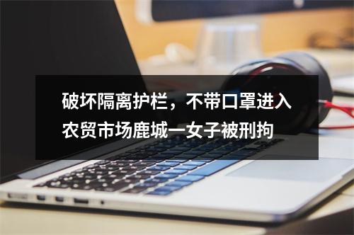 破坏隔离护栏，不带口罩进入农贸市场鹿城一女子被刑拘