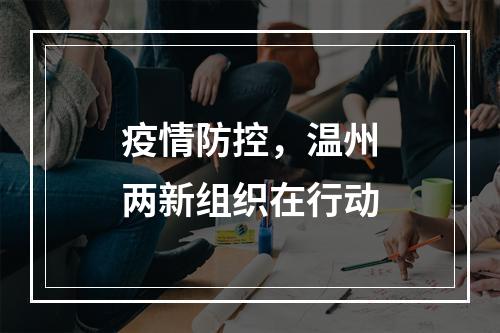 疫情防控，温州两新组织在行动