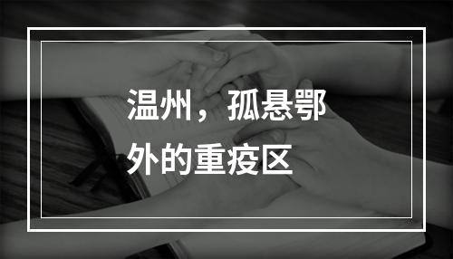 温州，孤悬鄂外的重疫区