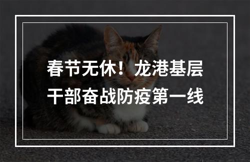 春节无休！龙港基层干部奋战防疫第一线
