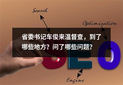 省委书记车俊来温督查，到了哪些地方？问了哪些问题？