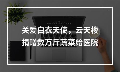 关爱白衣天使，云天楼捐赠数万斤蔬菜给医院