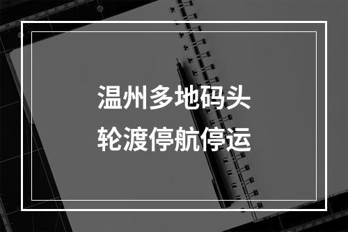 温州多地码头轮渡停航停运