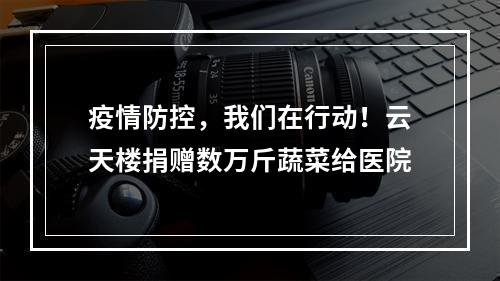 疫情防控，我们在行动！云天楼捐赠数万斤蔬菜给医院