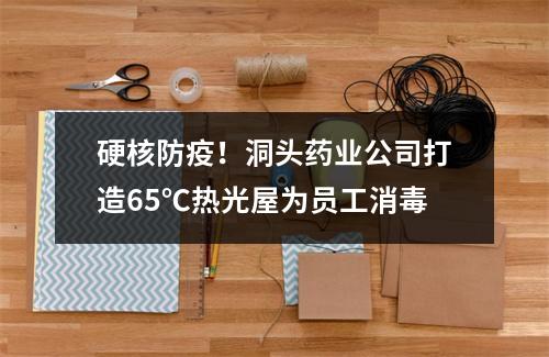 硬核防疫！洞头药业公司打造65℃热光屋为员工消毒