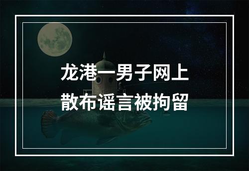 龙港一男子网上散布谣言被拘留