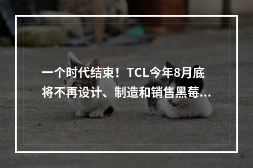 一个时代结束！TCL今年8月底将不再设计、制造和销售黑莓手机