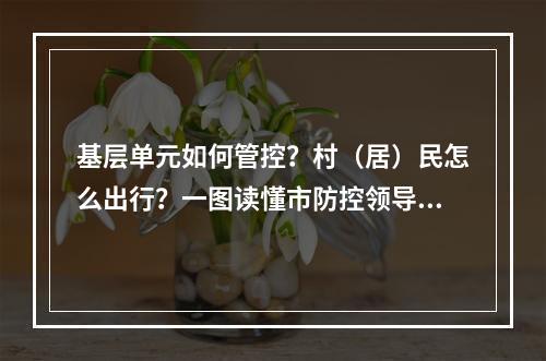 基层单元如何管控？村（居）民怎么出行？一图读懂市防控领导小组10号通告