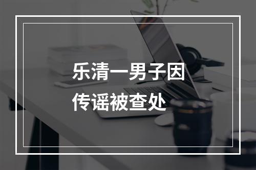 乐清一男子因传谣被查处