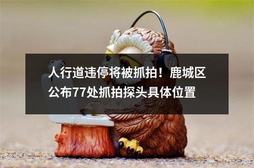 人行道违停将被抓拍！鹿城区公布77处抓拍探头具体位置