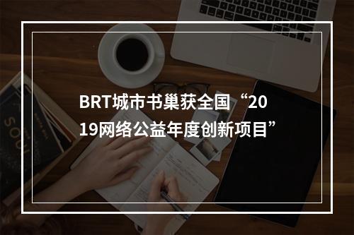 BRT城市书巢获全国“2019网络公益年度创新项目”