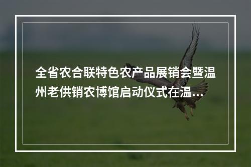 全省农合联特色农产品展销会暨温州老供销农博馆启动仪式在温州市杨府山公园举行