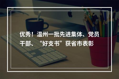 优秀！温州一批先进集体、党员干部、“好支书”获省市表彰