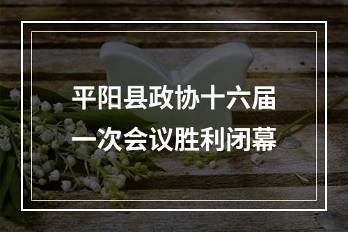 平阳县政协十六届一次会议胜利闭幕