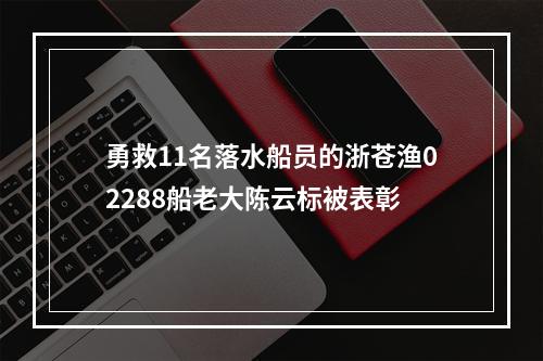 勇救11名落水船员的浙苍渔02288船老大陈云标被表彰