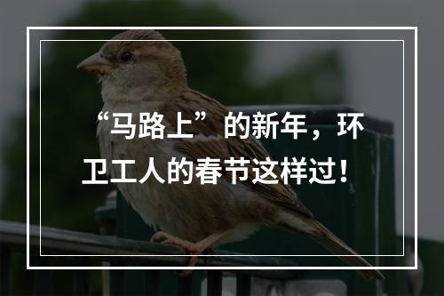 “马路上”的新年，环卫工人的春节这样过！