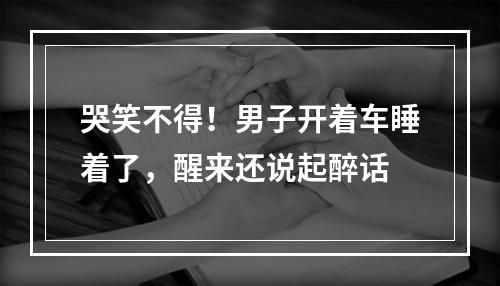 哭笑不得！男子开着车睡着了，醒来还说起醉话