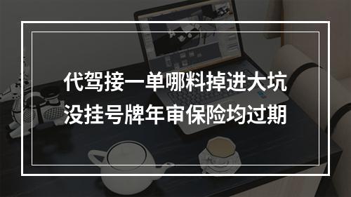 代驾接一单哪料掉进大坑没挂号牌年审保险均过期