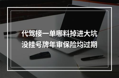 代驾接一单哪料掉进大坑没挂号牌年审保险均过期