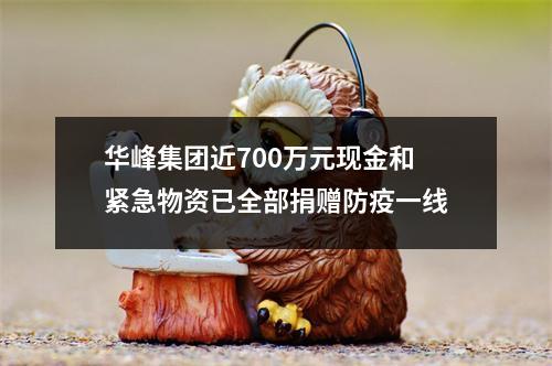 华峰集团近700万元现金和紧急物资已全部捐赠防疫一线