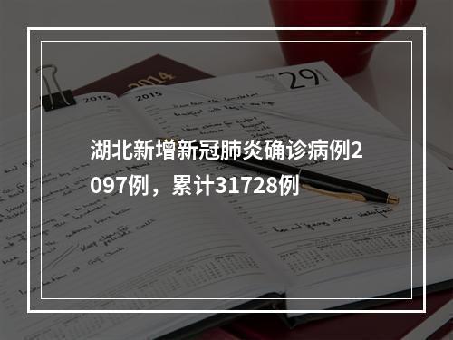 湖北新增新冠肺炎确诊病例2097例，累计31728例