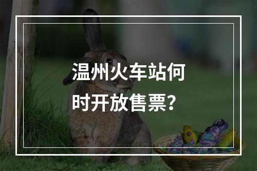 温州火车站何时开放售票？