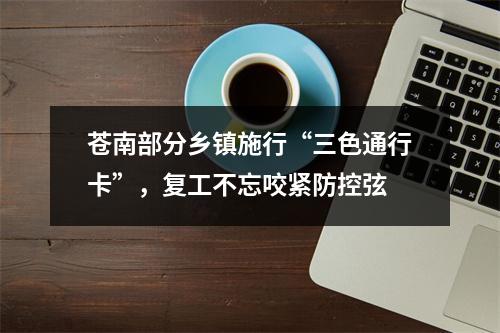 苍南部分乡镇施行“三色通行卡”，复工不忘咬紧防控弦