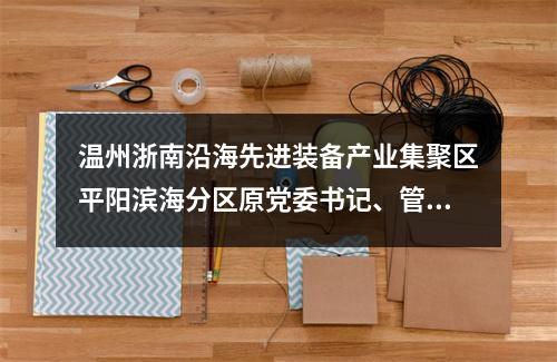 温州浙南沿海先进装备产业集聚区平阳滨海分区原党委书记、管委会主任陈晓峰被双开