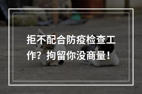拒不配合防疫检查工作？拘留你没商量！