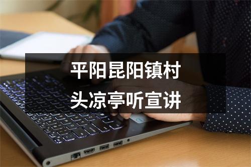 平阳昆阳镇村头凉亭听宣讲