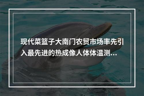 现代菜篮子大南门农贸市场率先引入最先进的热成像人体体温测量仪