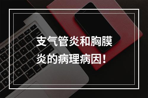 支气管炎和胸膜炎的病理病因！