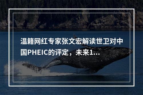 温籍网红专家张文宏解读世卫对中国PHEIC的评定，未来1-2周是关键