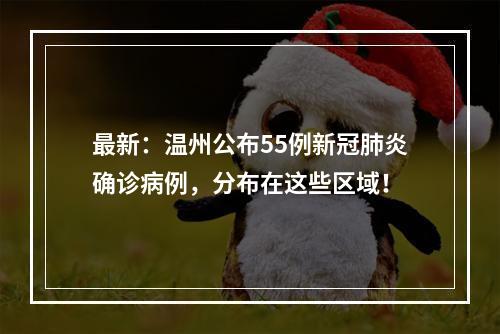 最新：温州公布55例新冠肺炎确诊病例，分布在这些区域！