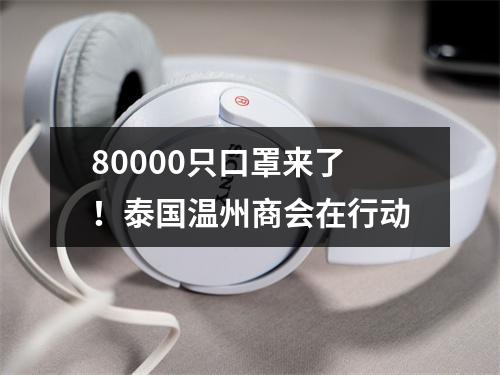 80000只口罩来了！泰国温州商会在行动