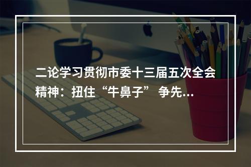 二论学习贯彻市委十三届五次全会精神：扭住“牛鼻子” 争先求突破