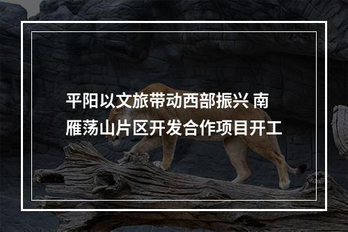 平阳以文旅带动西部振兴 南雁荡山片区开发合作项目开工