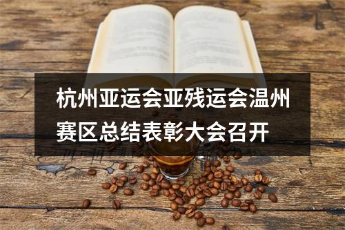 杭州亚运会亚残运会温州赛区总结表彰大会召开