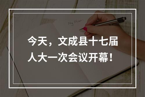 今天，文成县十七届人大一次会议开幕！
