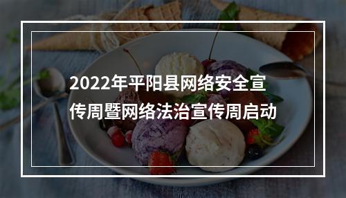 2022年平阳县网络安全宣传周暨网络法治宣传周启动