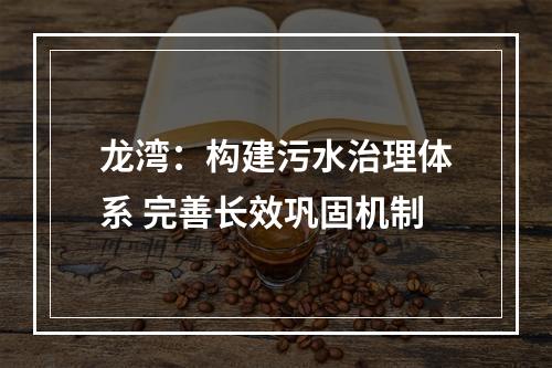 龙湾：构建污水治理体系 完善长效巩固机制