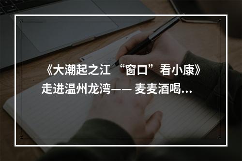《大潮起之江 “窗口”看小康》走进温州龙湾—— 麦麦酒喝出幸福味