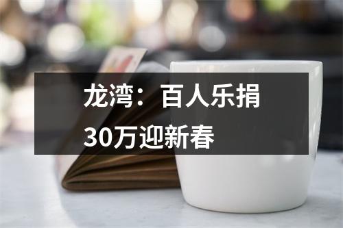 龙湾：百人乐捐30万迎新春