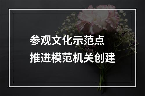 参观文化示范点 推进模范机关创建