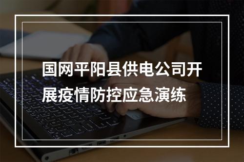 国网平阳县供电公司开展疫情防控应急演练