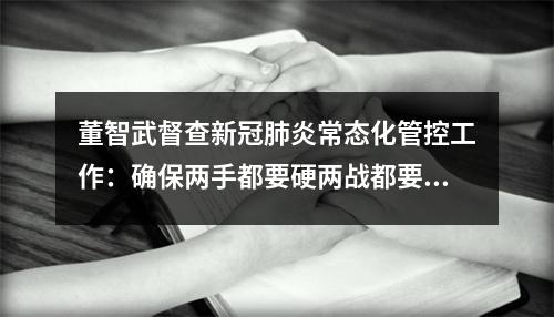 董智武督查新冠肺炎常态化管控工作：确保两手都要硬两战都要赢
