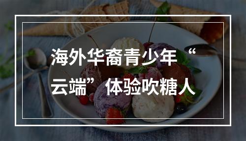 海外华裔青少年“云端”体验吹糖人
